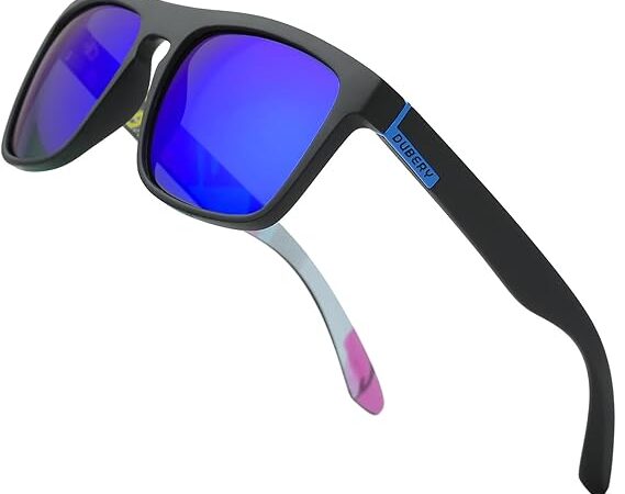 DUBERY Classic Polarized Sunglasses for Men Women Retro