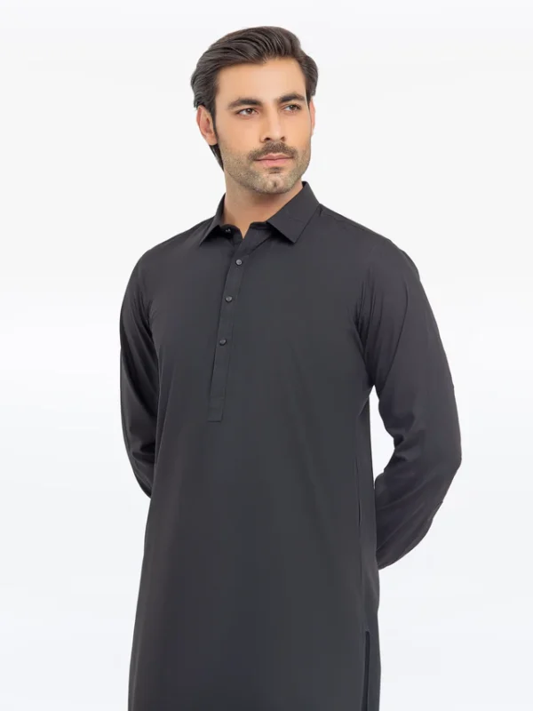 25_M_MenKurtaShalwarTailored_EMTKST5-99553_2 Men's Black Kurta Shalwar