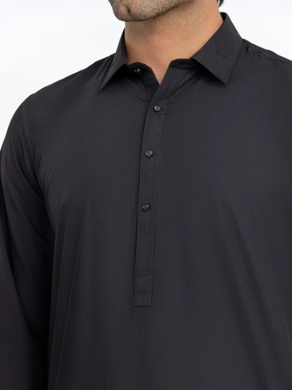 25_M_MenKurtaShalwarTailored_EMTKST5-99553_3 Men's Black Kurta Shalwar