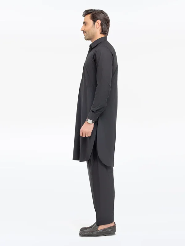 25_M_MenKurtaShalwarTailored_EMTKST5-99553_4 Men's Black Kurta Shalwar