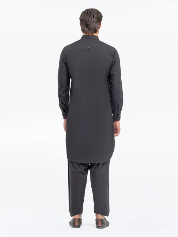 25_M_MenKurtaShalwarTailored_EMTKST5-99553_5 Men's Black Kurta Shalwar