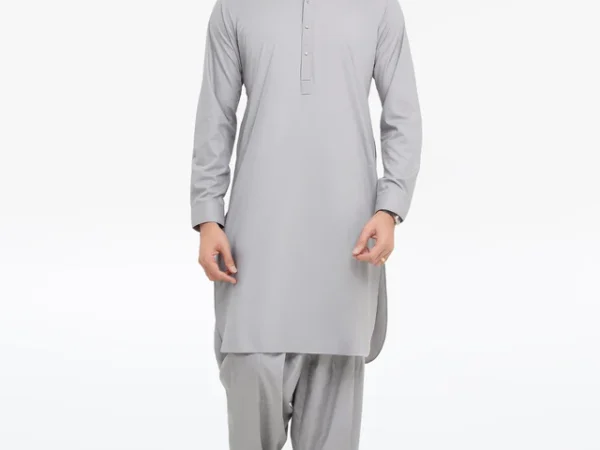 Men's Grey Kurta Shalwar