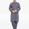 Men's Dark Grey Kurta Shalwar