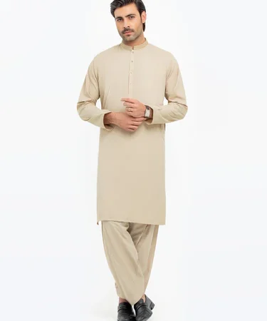 Men's Khaki Kurta Shalwar