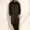 Men's Sage Black Shalwar Kameez