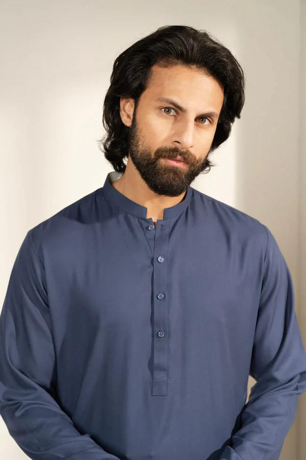 Men's Sage Blue Shalwar Kameez