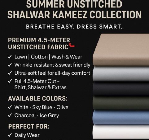 Fabrics Men's Unstitched Blended Suit